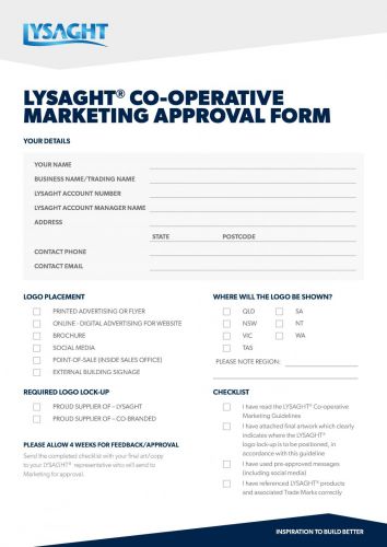 Lysaght® Logo Approval Form