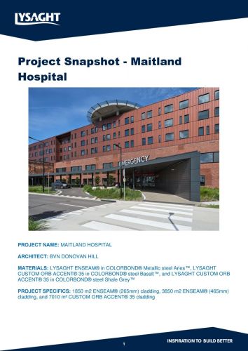 LYS Case Study: Maitland Hospital