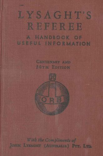 LYSAGHT® Referee: 20th Edition