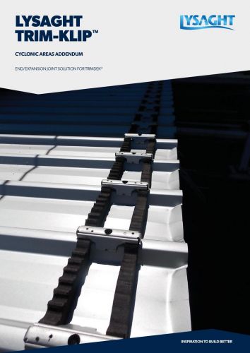 LYSAGHT TRIM-KLIP® Cyclonic Areas Addendum