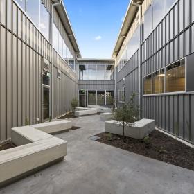 Medical centre with ENSEAM steel walling manufactured from COLORBOND steel in colour Wallaby