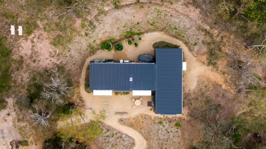 Aerial view of project in Aireys Inlet Victoria with of LYSAGHT KLIP-LOK 700 CLASSIC® roofing.