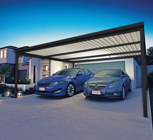 Lysaght Double Carport Woodland Grey