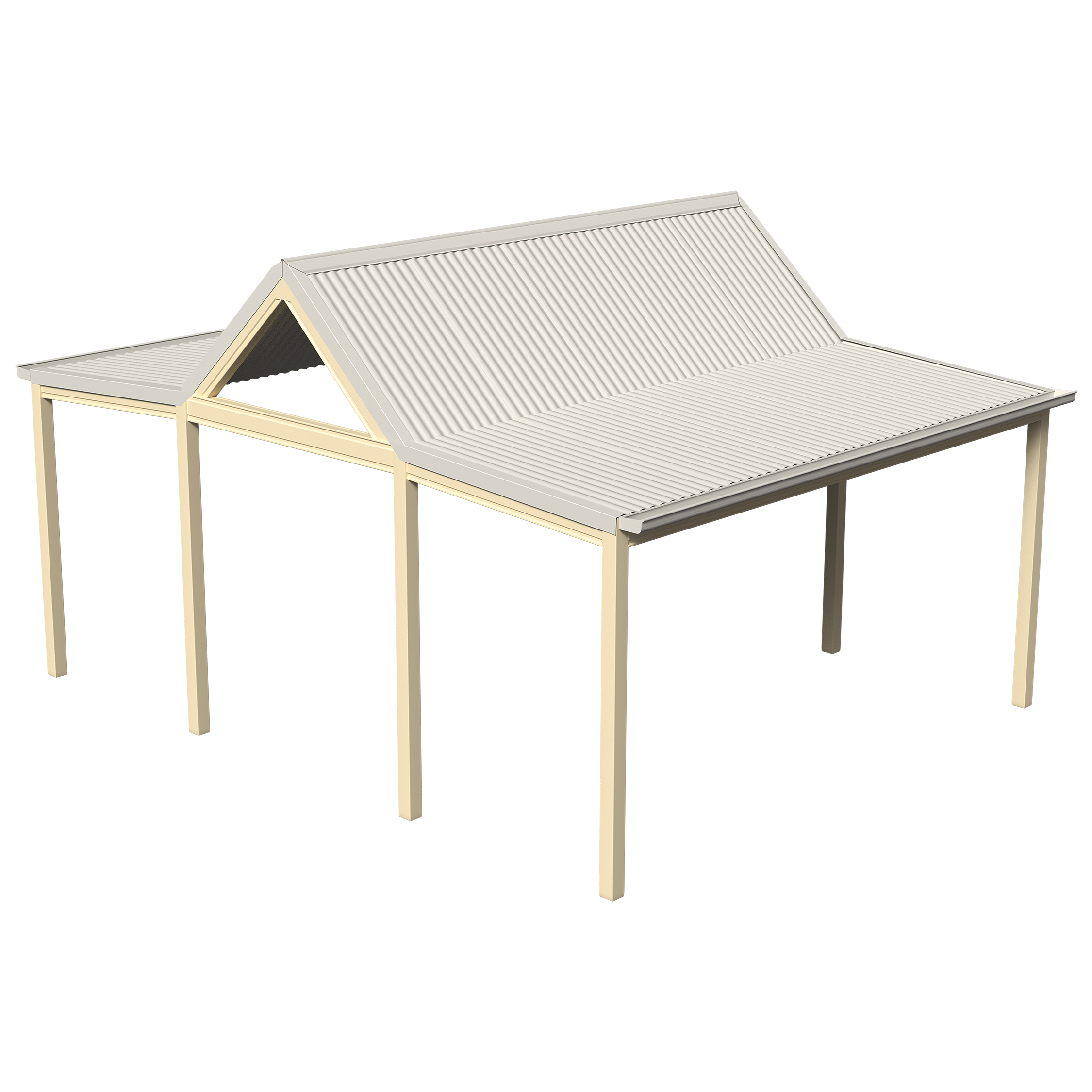 Render of a Pitched Dutch Gable Roof