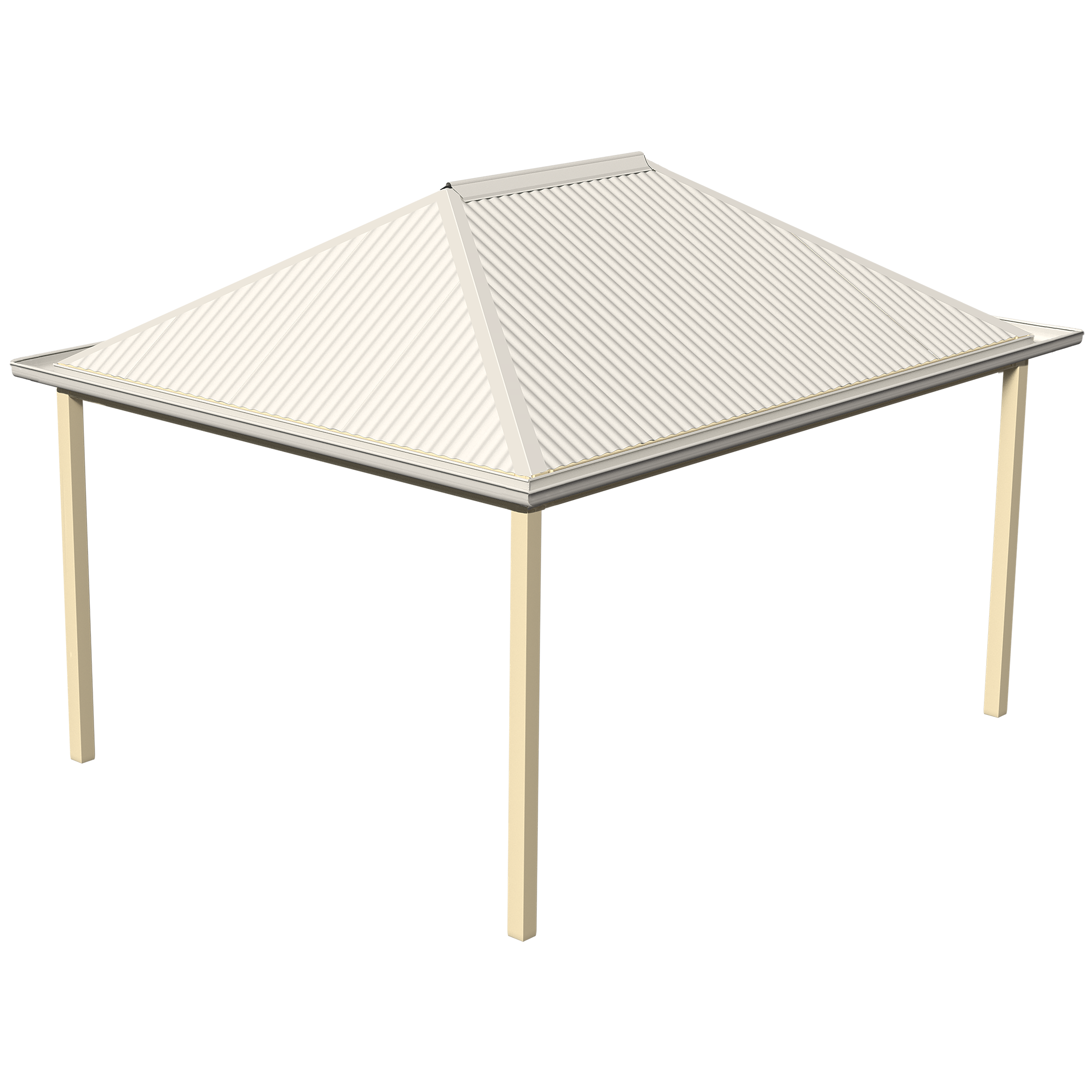 Render of a Pitched Hip roof.